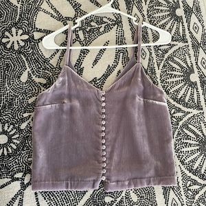 Madewell dusty purple velvet tank, size 0